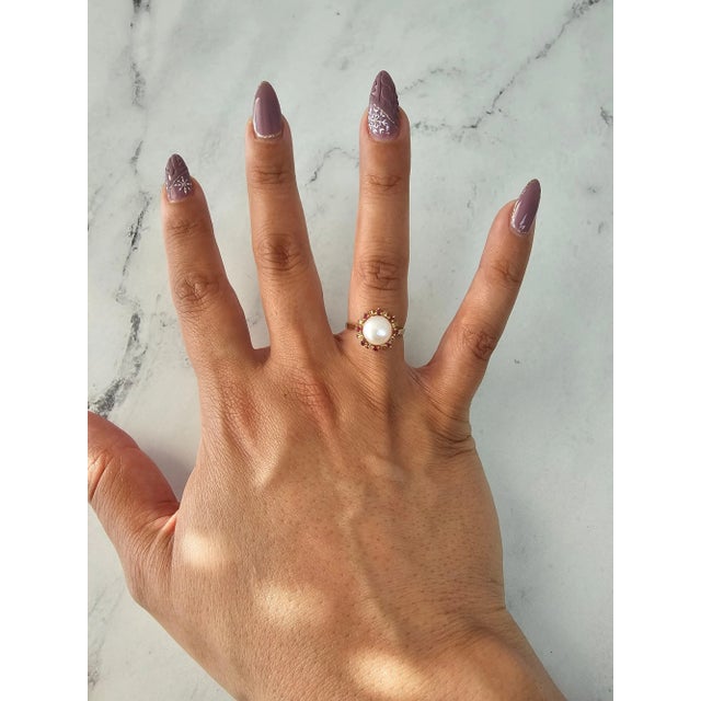 ♥ Ring Summary ♥ Main Stone: Ruby & Pearl Pearl Size: 8MM Stone Cut: Round Dimensions: 13mm x 13mm Band Material: 14k...