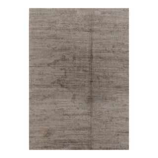 Rug & Kilim’s Modern Textural Rug in Neutral Taupe and Gray Tone-on-Tone -12x17 For Sale