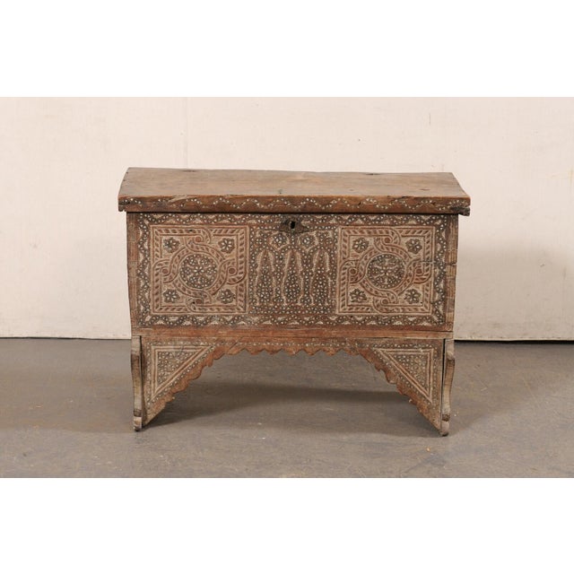19th Century 19th Century Moorish Raised Wooden Chest For Sale - Image 5 of 11