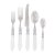 VIETRI Aladdin Brilliant Flatware White Five-Piece Place Setting For Sale - Image 10 of 10