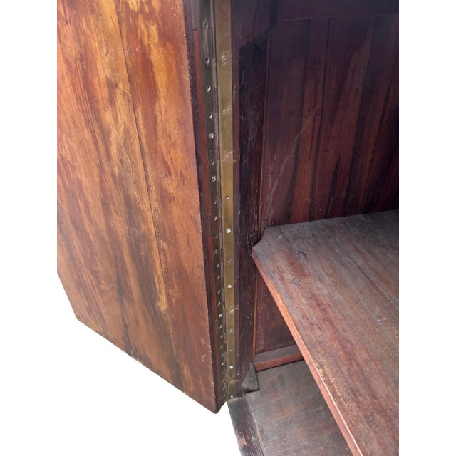 Antique Inlaid Buffet Sideboard W Rare Locking Drawer Mechanism For Sale - Image 17 of 18