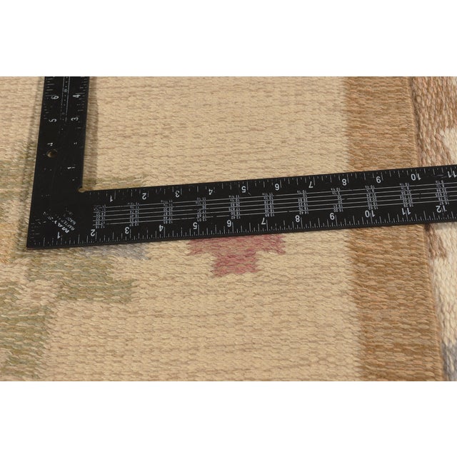 Beige Vintage Swedish Rollakan Rug, 04'06 X 06'07 For Sale - Image 8 of 11