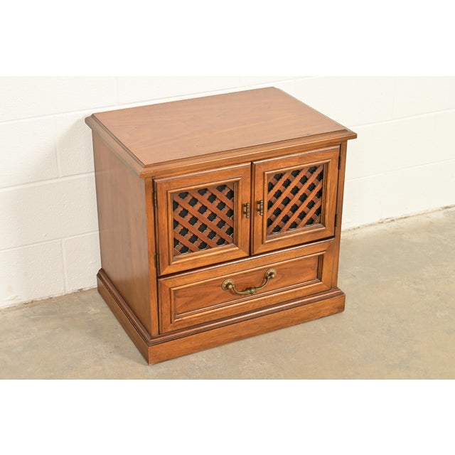 Drexel Drexel Spanish Colonial Carved Walnut Nightstand, 1960s For Sale - Image 4 of 18