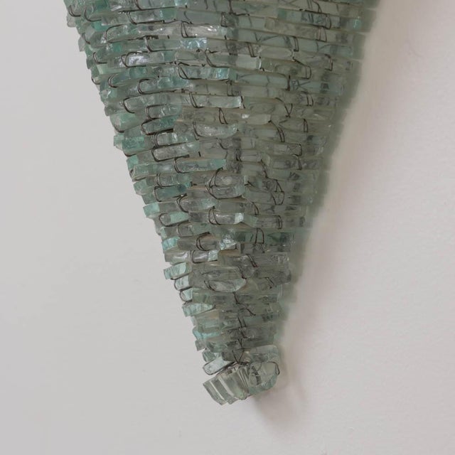 1960s Italian Large Green Glass Sconces - a Pair For Sale In Los Angeles - Image 6 of 9