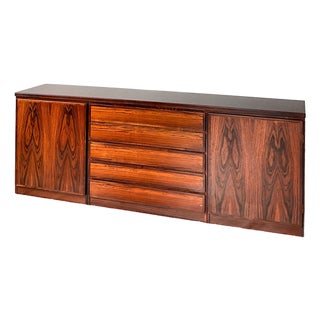 1960s Rosewood Danish Modern Sideboard by Scan-Flex For Sale