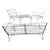 1960s Mid-Century Patio / Garden 4 Piece Set White Wrought Iron For Sale
