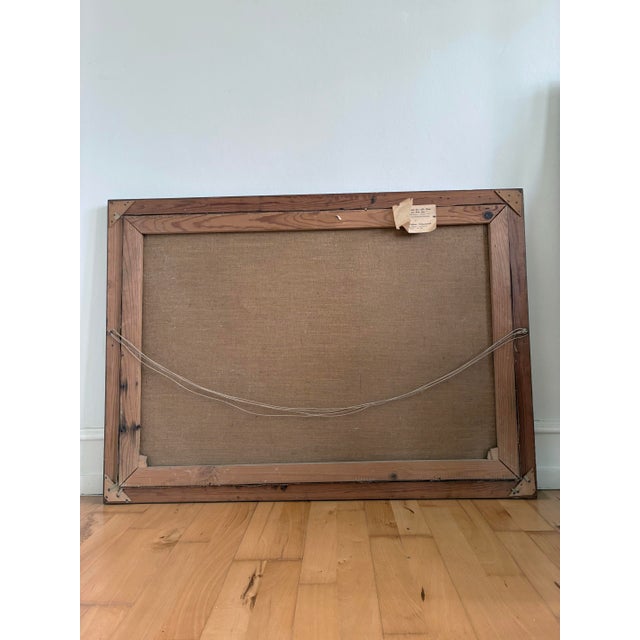 Large Vintage Original Landscape Dog Oil Painting For Sale - Image 15 of 16