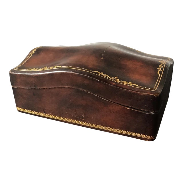 1960s Italian Leather Box For Sale