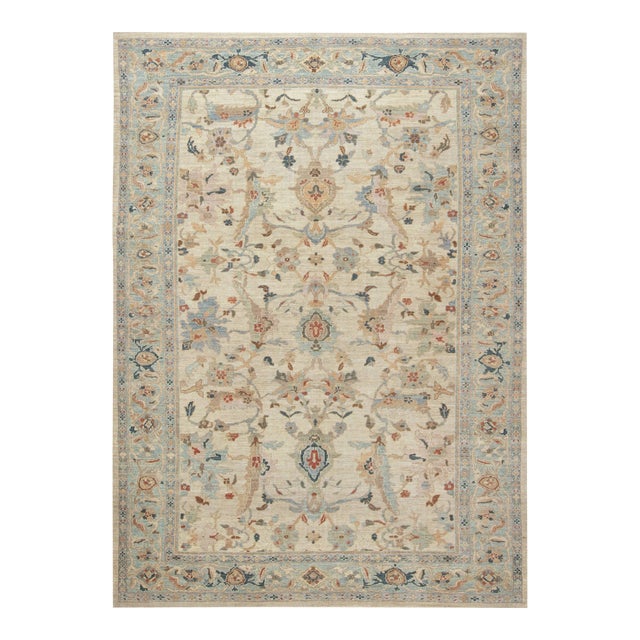 Traditional-Style Sultanabad Soft Beige Rug "Eden Mist" by Doris Leslie Blau For Sale