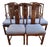 Set of 8 Vintage Rosewood Dining Chairs With Blue Seats For Sale