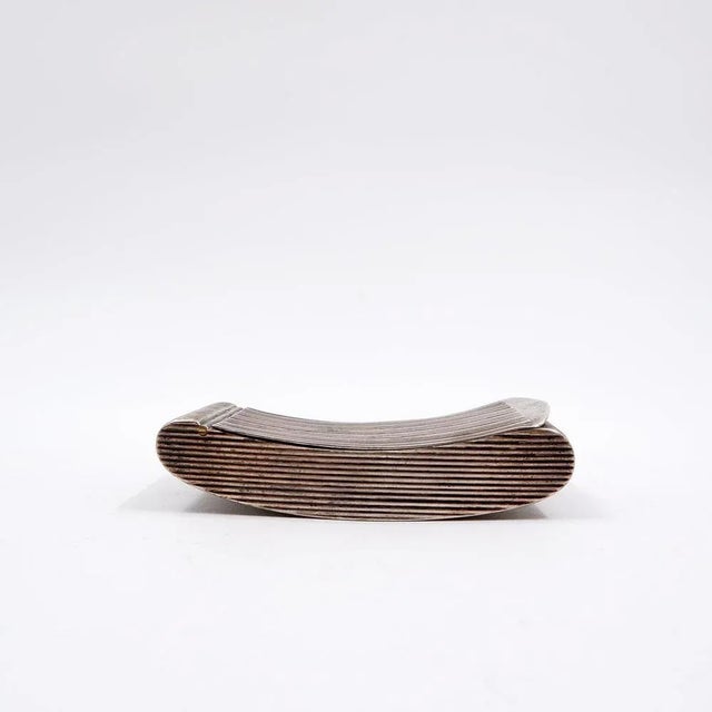 Curved Pocket Snuffbox in Ribbed Silver Gilt, 1890s For Sale - Image 5 of 16