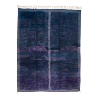Premium Hand-Knotted Moroccan Wool Rug | 11'3" X 8'7" | One of a Kind For Sale