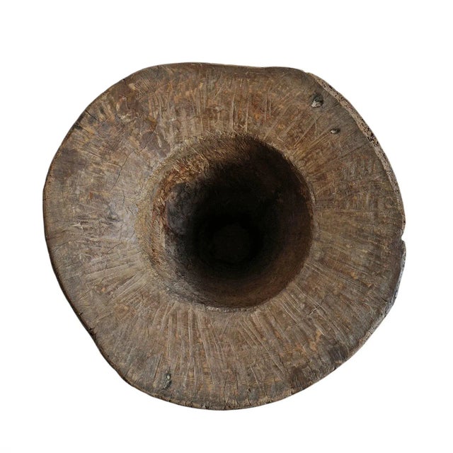 Modern Vintage Naga Wood Pestle Pot For Sale - Image 3 of 5