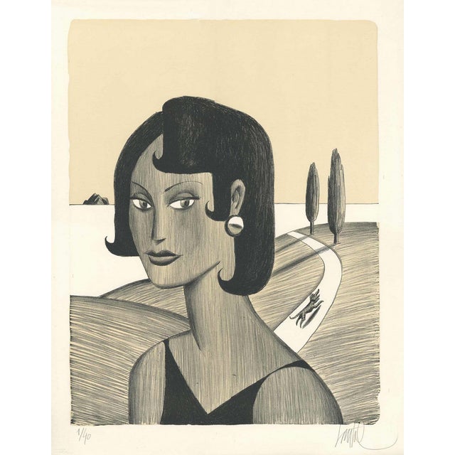 Jacques de Loustal, Route Côtière, 2017, Lithograph For Sale