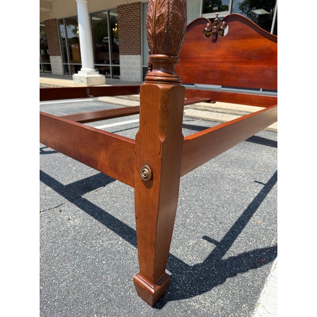 Vintage King Size Cherry Bed Frame by Y&j Furniture For Sale - Image 12 of 18