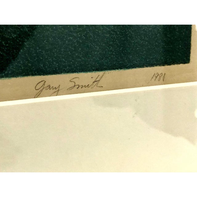 Suggestive of the misty cool colors and contours of the Pacific Northwest, this scenic framed lithograph is numbered #5 of...