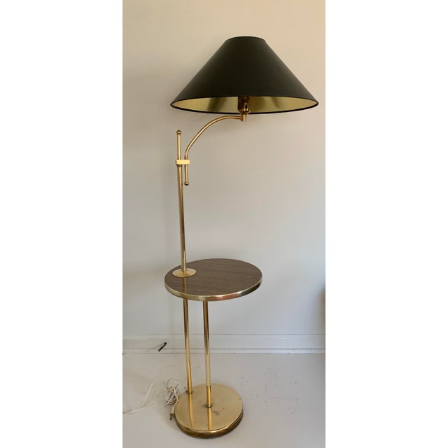 Mid Century Brass Floor Lamp With Table/Shelf Chairish