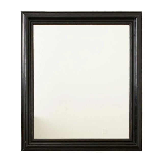 French 19th Century Ebonized Bistro Mirror For Sale - Image 9 of 9