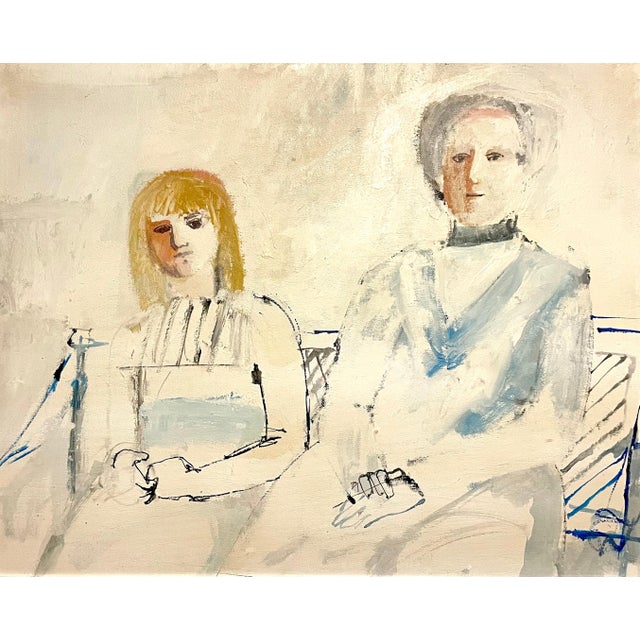 Attributed to Jean Sardi, French (b. 1947) Painting, Oil on Board "Seated Woman". Apparently not signed. Dimensions:...