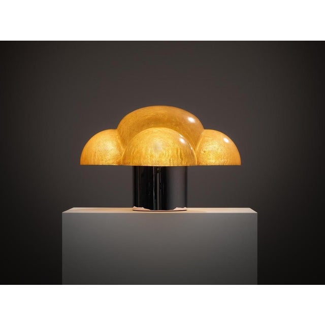 Italian 1960s Gianemilio, Piero and Anna Monti for Candle 'Luna' Table Lamp in Fiberglass For Sale - Image 3 of 6