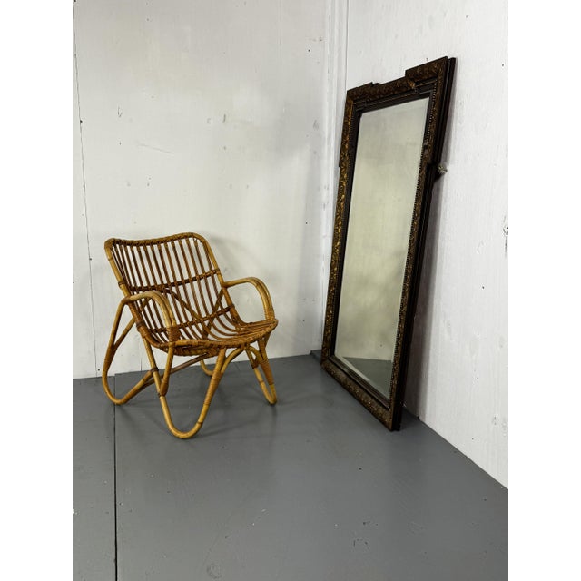 Wood Vintage Bohemian Bamboo Easy Chair from Rohé Noordwolde, 1950s For Sale - Image 7 of 16