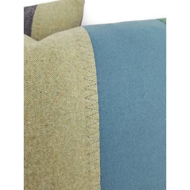 Kravet Couture New Suit Peacock Wool Handmade Accent Pillow Cover For Sale In Portland, OR - Image 6 of 9