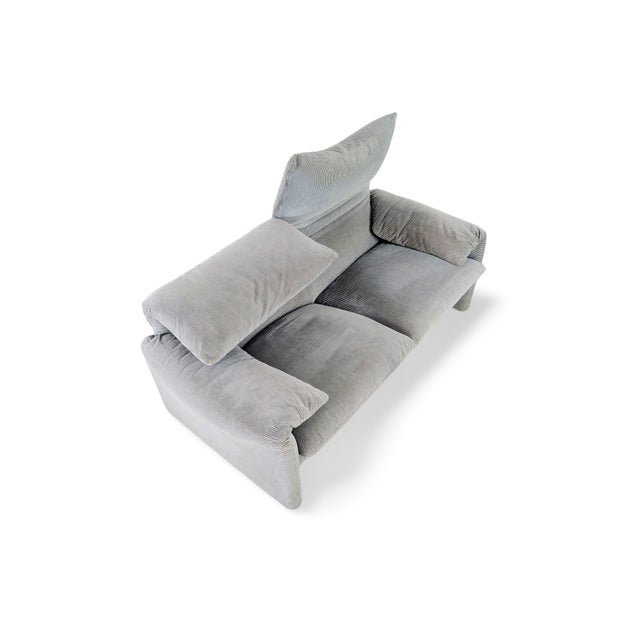 Gray Maralunga Two-Seater Sofa by Vico Magistretti for Cassina For Sale - Image 8 of 11