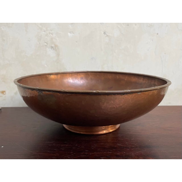 Arts & Crafts Antique Arts & Crafts Copper Footed Trinket Bowl For Sale - Image 3 of 9