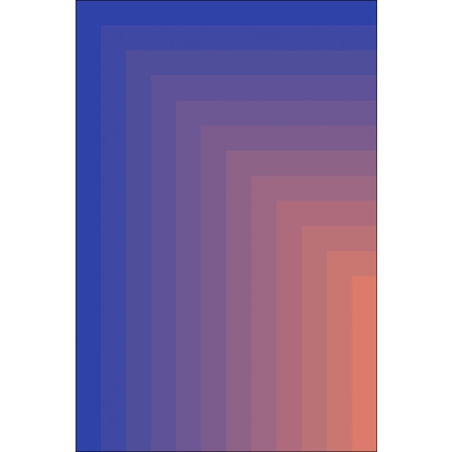 Abstract 2026, Abstract Geometric, Bauhaus Triptych, Striped Sunrise, Limited Edition Giclée Print on Watercolor Paper by Cyd Fontaine For Sale - Image 3 of 11