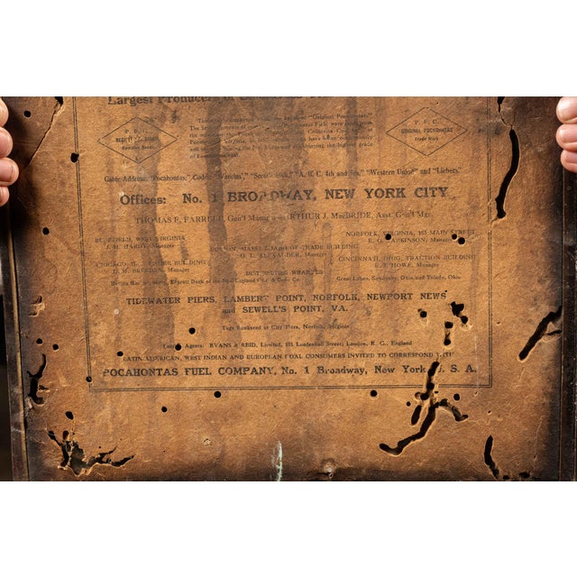Early 20th Century Early 20th Century Embossed Pocahontas Fuel Co. Advertising Sign For Sale - Image 5 of 6