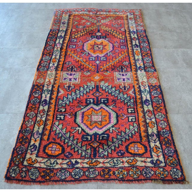Antique Hand Knotted Turkish Rug Primitive Tribal Area Rug ... (640 x 640 Pixel)