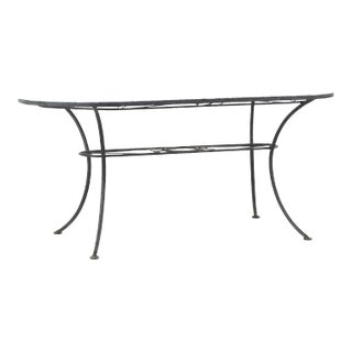 Arthur Umanoff for Howard Shafer Mid Century Glass Top Dining Table For Sale