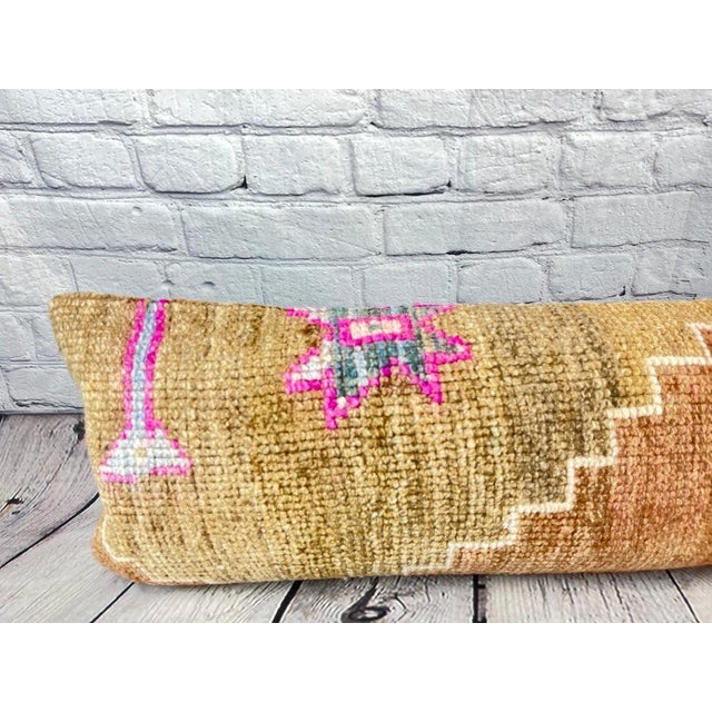 12 x 46 Lumbar Rug Pillow Royal Comfort Turkish Pillow Cushion Cover For Sale - Image 4 of 7