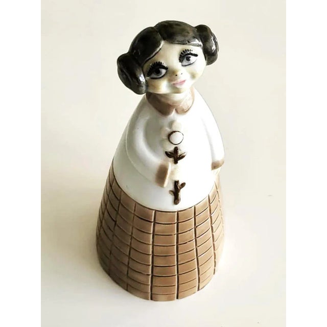 !960s Swedish Porcelain Girl With Flower Figurine For Sale - Image 10 of 11