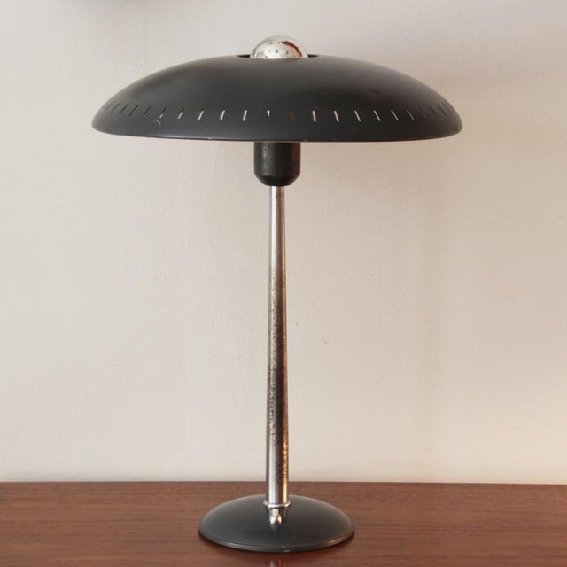 Black Table Lamp by Louis Kalff for Philips, 1950s For Sale - Image 11 of 12