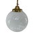Glass Very Large Art Deco Height Adjustable Pendant Lamp with Opaline Glass and Brass Framework For Sale - Image 7 of 10