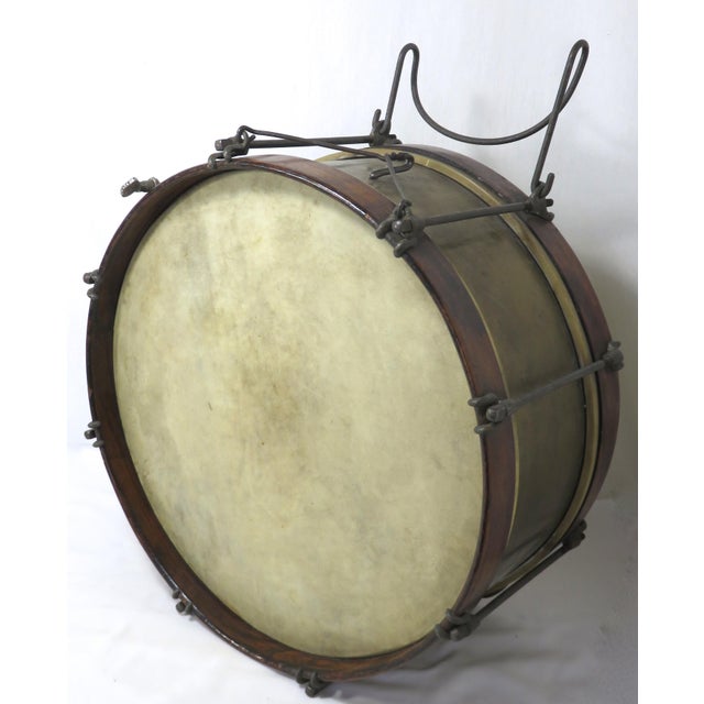 Antique Brass & Rosewood Parade Marching Snare Drum Chairish