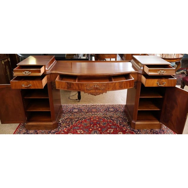 Late 19th Century English Mahogany Regency Style Server Buffet Sideboard For Sale In New York - Image 6 of 16