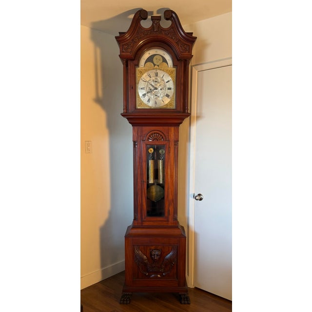 1900 - 1909 Harriet Beecher & Calvin Ellis Stowe Family Grandfather Clock For Sale - Image 5 of 12