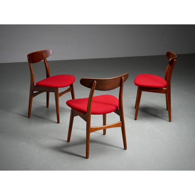 CH30 Chairs attributed to Hans J. Wegner, Denmark, 1960s, Set of 3 For Sale - Image 10 of 16