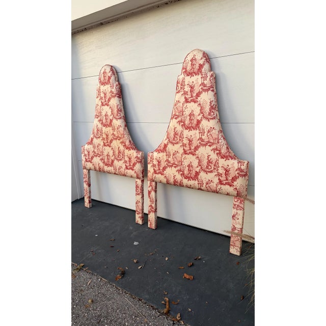 This is a dramatic pair of custom upholstered twin headboards. These can be put together for the exact measurements of a...