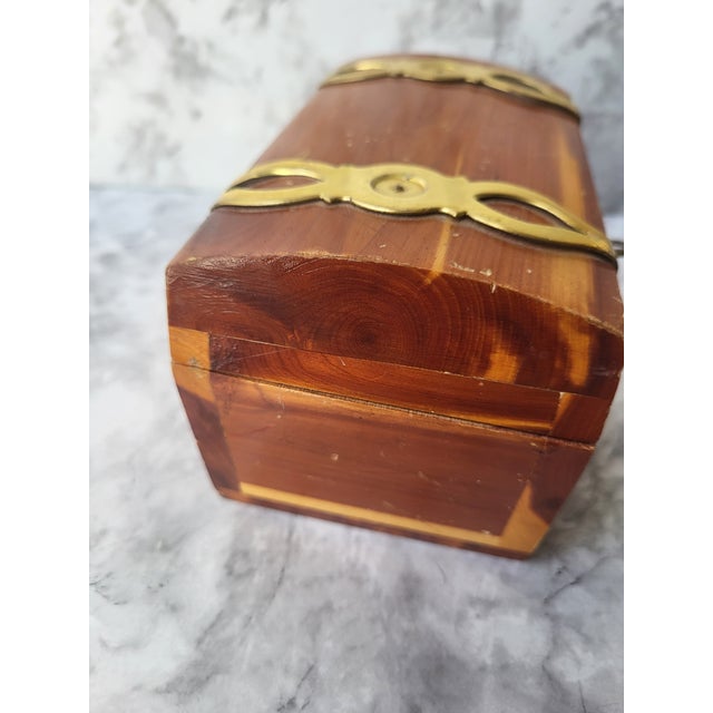 1980s Wood and Brass Box For Sale In San Francisco - Image 6 of 14