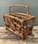 Wood Vintage Bamboo Newspaper Rack For Sale - Image 7 of 12