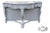 Carved Walnut Console Table Vintage Hollywood Regency Louis XV Gray Entry Hall For Sale