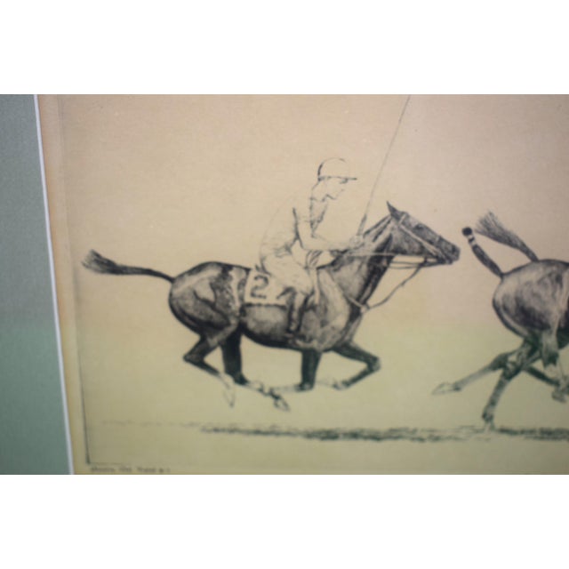 Traditional Mid 20th Century "Down the Field #2" Polo Drypoint by Paul Brown For Sale - Image 3 of 7
