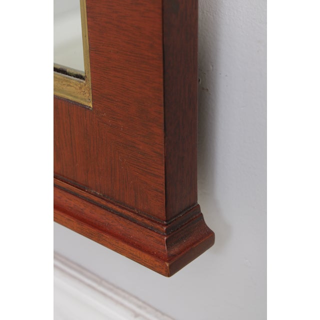 Vintage Mahogany Pediment Top Wall Mirror For Sale - Image 11 of 14