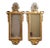 A pair of antique, late 18th-century, c. 1795 girandole wall mirrors from the Piedmontese region of Italy, with a gouged...