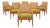 Set of Six McGuire Umbria Woven Rattan Cane Dining Armchairs For Sale
