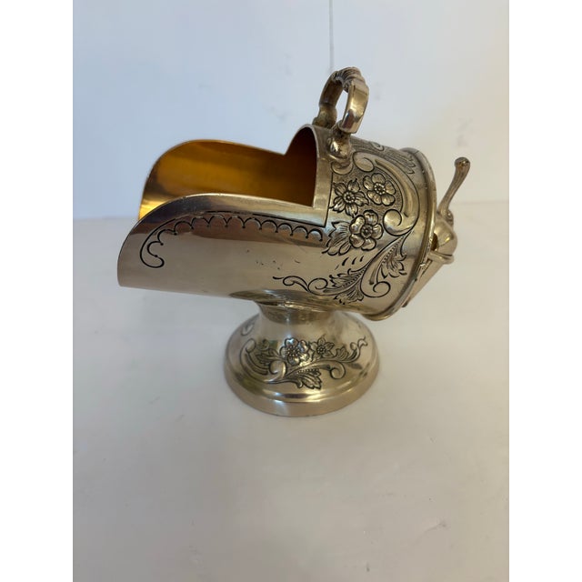 Silver Vintage Raimond Sugar Scuttle Bowl Victorian Style, Silverplated & Copper Plated, and Small Scoop For Sale - Image 8 of 8