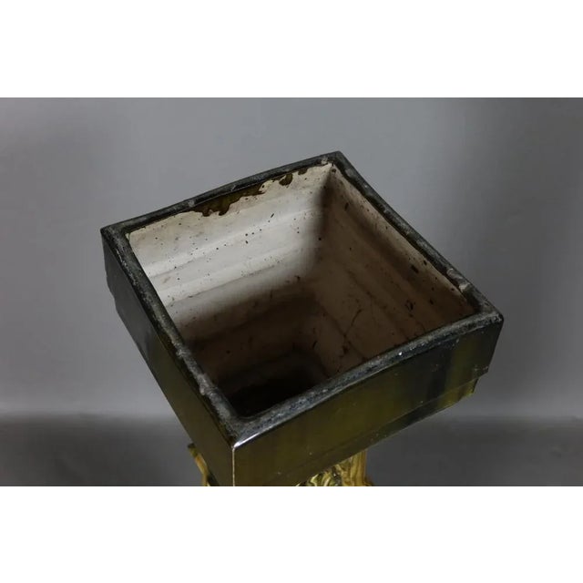 Antique Earthenware Pedestal, 1890s For Sale - Image 4 of 8